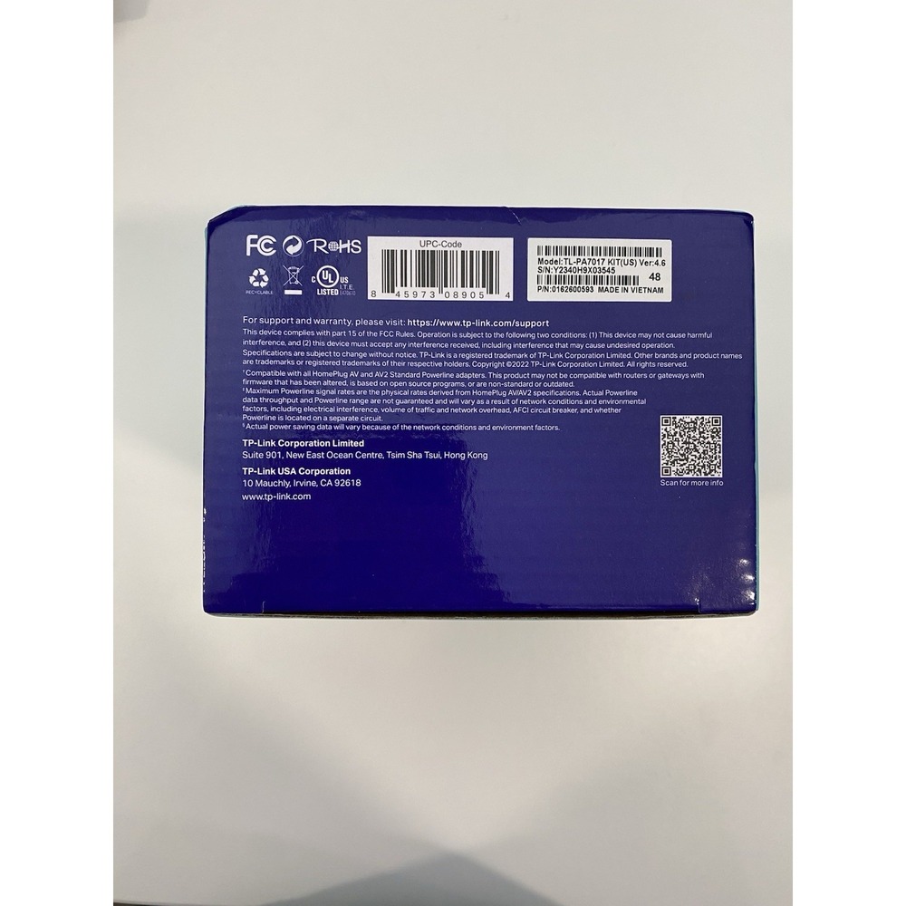 *NEW* TP-Link AV1000 Gigabit Passthrough Powerline Starter KIT TL-PA7017 - Picture 5 of 5